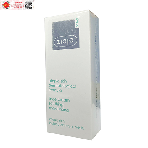 Kem dịu nhẹ-dưỡng ẩm Ziaja Med Atopic Skin Dermatological Formula Face Cream Soothing Moisturising